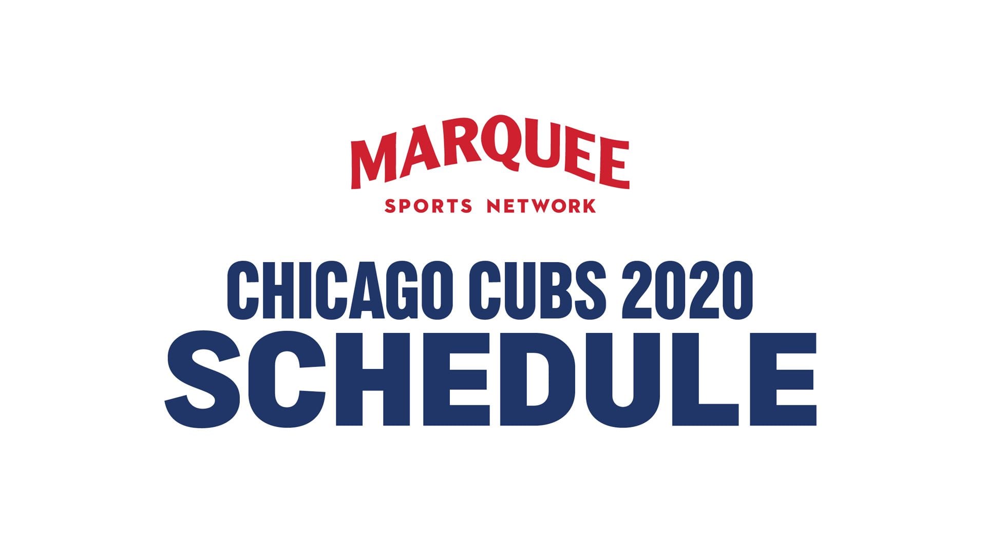 Cubs 2020 Schedule Marquee Sports Network Slide Marquee Sports Network Television Home Of 9154