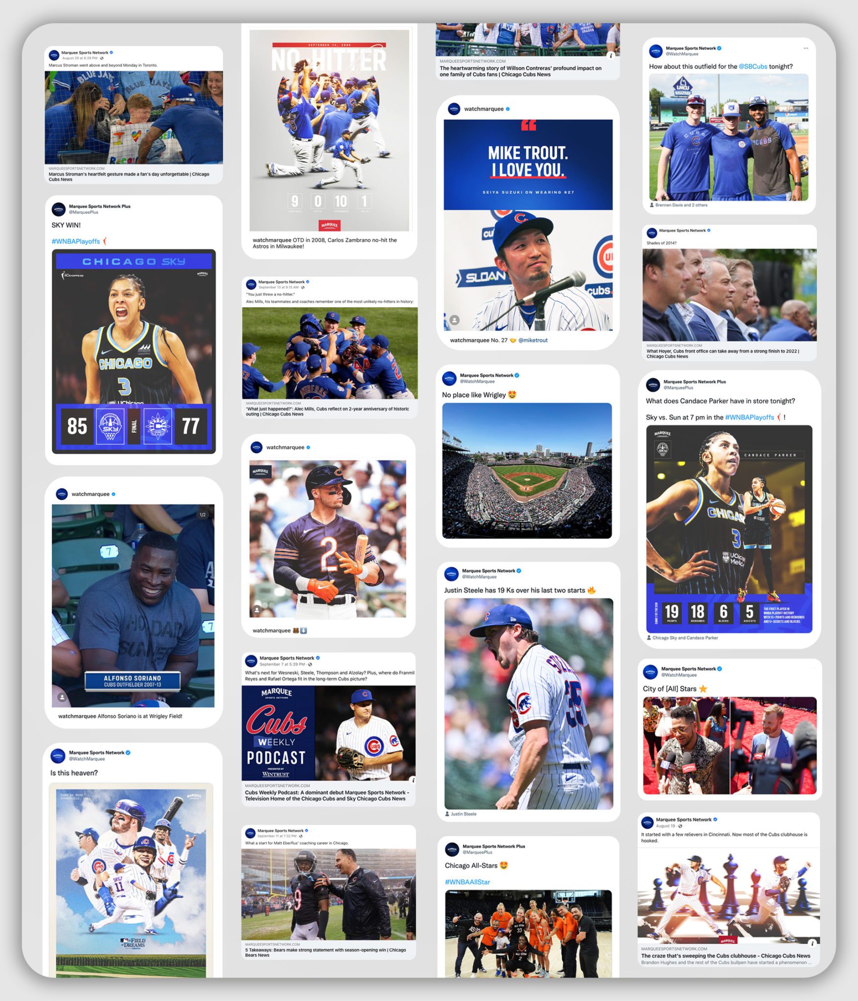 Find Marquee Sports Network on Social Media - TV Home of the Chicago Cubs